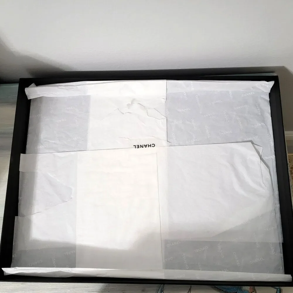 Chanel Large Storage Clothing Lingerie Clutch Portfolio Empty Box